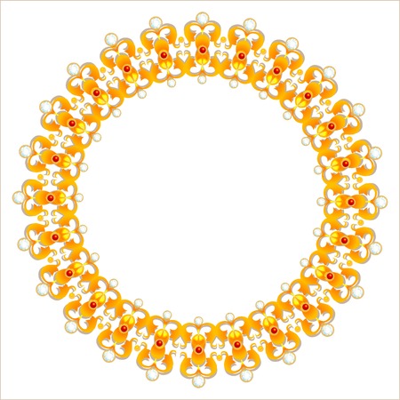 gold necklace with diamondsのイラスト素材