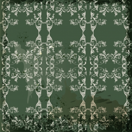 Green  vintage background  in scrapbook styleのイラスト素材