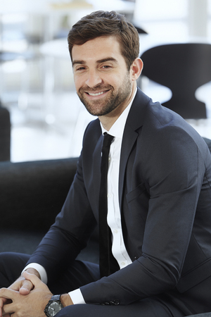 Businessman smiling at cameraの写真素材