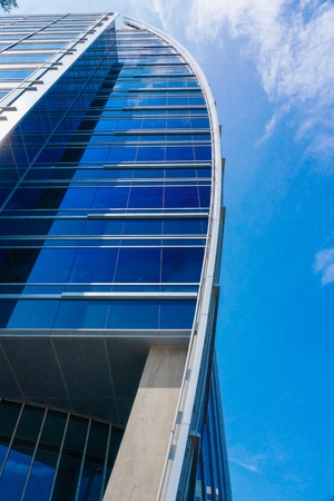 Modern day architecture in down town Dallas over the summerのeditorial素材