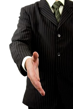 Businessman is shaking your handの写真素材
