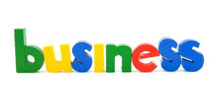 Word business in colorful letters over white backgroundの写真素材