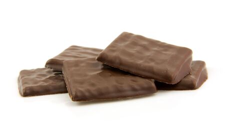 Tasty chocolate candy isolated on white backgroundの写真素材