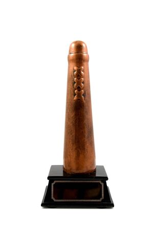 Typical Copper Amsterdam pole isolated on white backgroundの写真素材