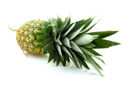 One fresh pineapple isolated on white background