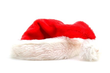 Santa hat for christmas isolated on white backgroundの写真素材