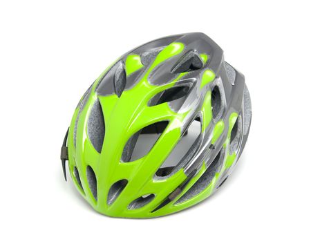 bicycle helmet isolated on white backgroundの写真素材