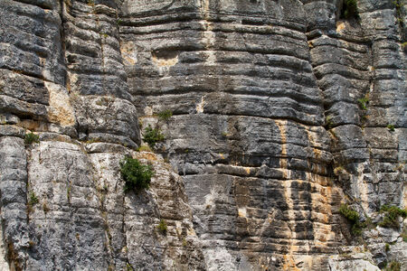 Grey mountain wall in closeup made in Franceの写真素材