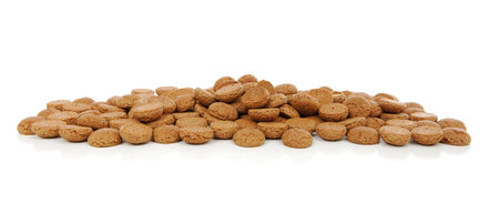Typical Dutch sweets: pepernoten (ginger nuts) for Sinterklaas; celebration at 5 december in the Netherlandsの写真素材