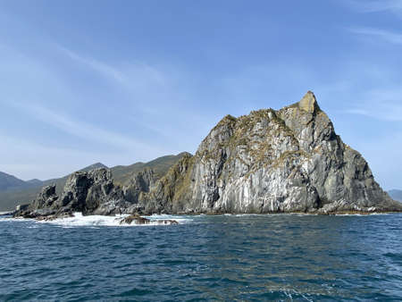 mountains and the seaの写真素材