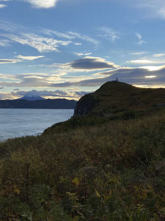 The cliff on Kamchatkaの写真素材