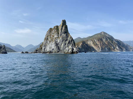 view from the Pacific Oceanの写真素材