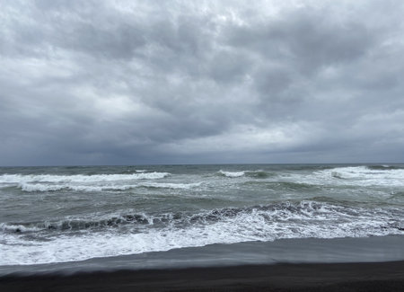 Waves in the Pacific Oceanの写真素材