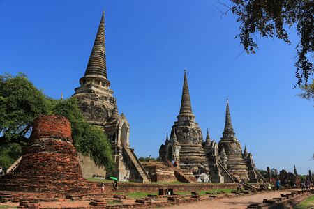 wat mongkol bophit temple ayutthaya ,wat mahathatのeditorial素材