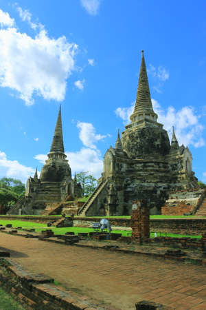 wat mongkol bophit temple ayutthaya ,wat mahathatの写真素材