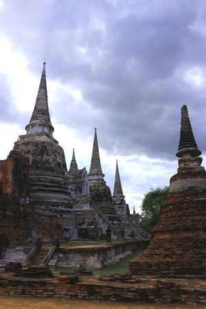 wat mongkol bophit temple ayutthaya ,wat mahathatの写真素材