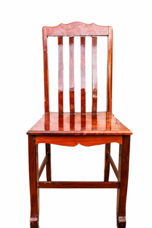 wood chair isolateの写真素材
