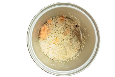 fungus on rice isolate white background with clipping pathの写真素材