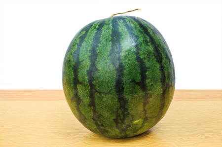 watermelon with clipping path over white backgroundの写真素材