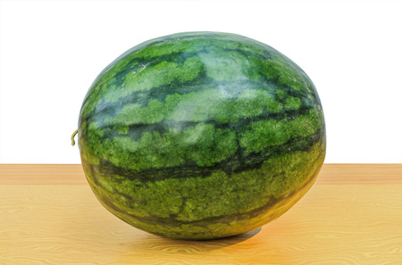 watermelon with clipping path over white backgroundの写真素材