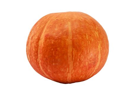 Fresh orange pumpkin isolated on white backgroundの写真素材