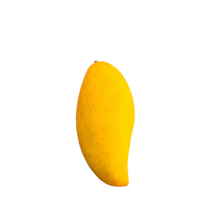 ripe mangoes isolate white background with clipping pathの写真素材