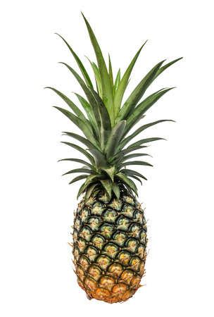 Pineapple isolated white background with clippingpathの写真素材
