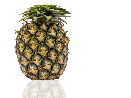 Pineapple on white backgroundの写真素材