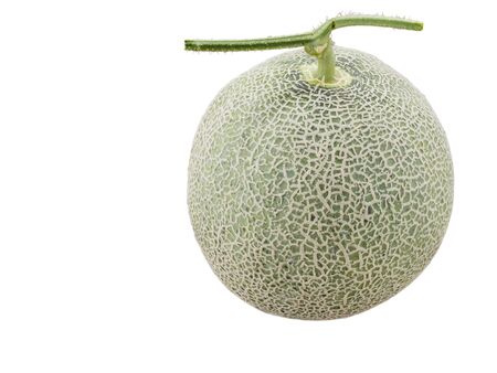 Fresh melons isolate white background with clipping pathの写真素材