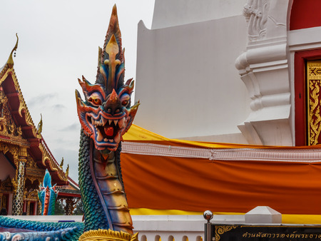 Naka statues in temple thailandの写真素材