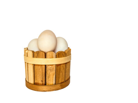 Duck eggs isolate on white background with clippingpath
