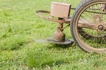 Old Lawn mower use oil in the garden