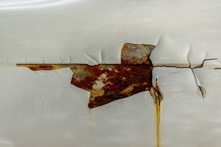 Car scratches dents and  Rust chipped paint.の写真素材