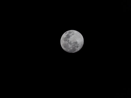 Full moon on the dark nightの写真素材