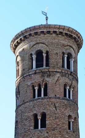 Italy, Ravenna, the cathedral bell tower 2の写真素材