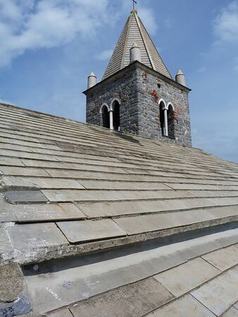 Italy, Portovenere, detail of the church of San Pietro 2の写真素材