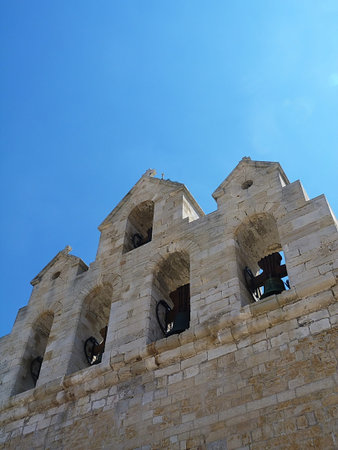 Belfry of the church of Notre Dame de la Mer in Camargueの写真素材