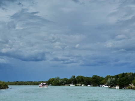 Landscape of the mouth of the Rhone, the Camargue, Franceの写真素材