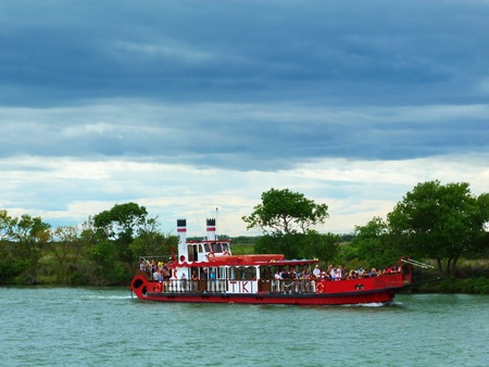 Typical boat at the mouth of the Rhone, the Camargue, Franceのeditorial素材