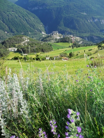 Field in front of Fort Marie Christine, French Savoyの写真素材
