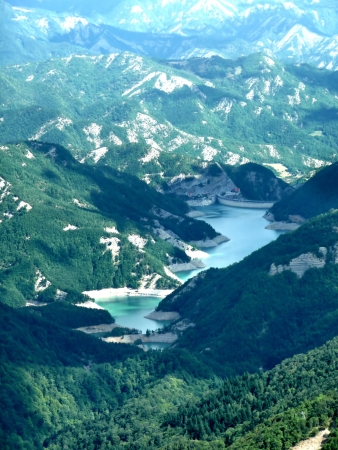 Ridracoli lake in the Tuscan-Emilian Apenninesの写真素材