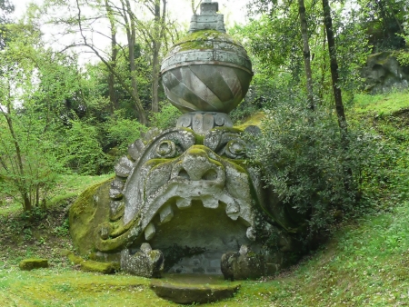 Park of the Monsters in Bomarzo, Italyの写真素材