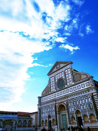 Church of Santa Maria Novella, Florence, Italyのeditorial素材
