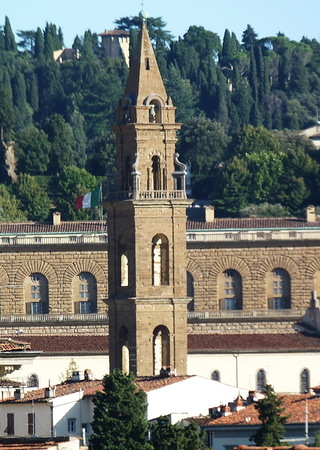 View of the hills around Florence, Italyの写真素材