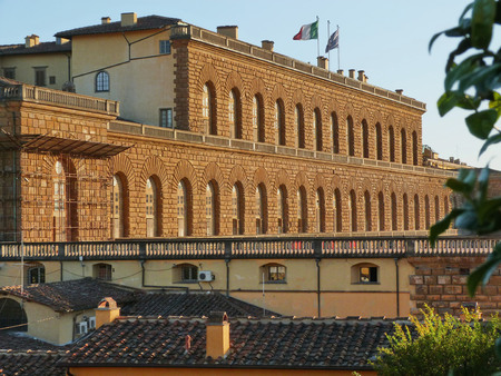 Pitti Palace at sunset, Florence, Italyのeditorial素材