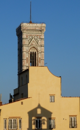 View from the roof of the Giotto bell tower, Florence, Italyの写真素材