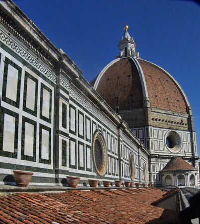 Detail of the Cathedral of Florence; Italyの写真素材