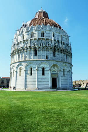 Baptistery of Pisa, Italyの写真素材