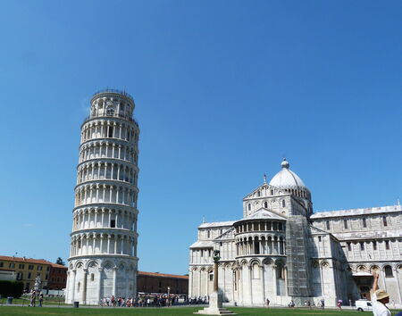 Cathedral and Leaning Tower of Pisa, Italyの写真素材