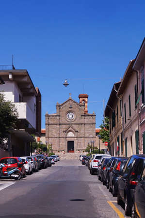 The church of Immaculate, Piombino, Tuscany, Italyのeditorial素材